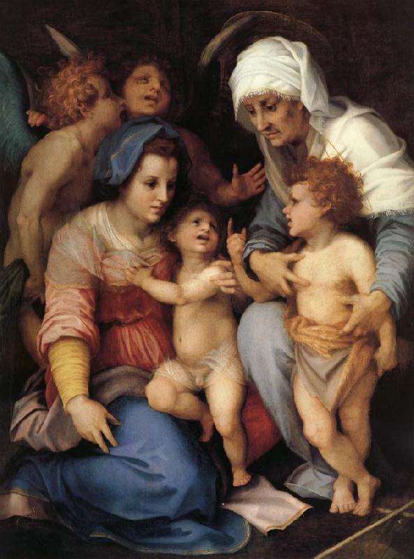 Andrea del Sarto,Andrea d Agnolo di Francesco dit Sainte Famille aux Anges Germany oil painting art